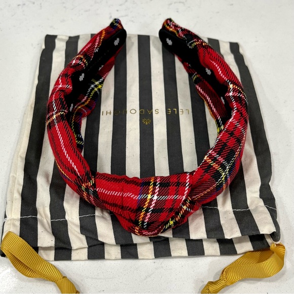 Lele Sadoughi Accessories - Lele Sadoughi Red Tartan Plaid Headband